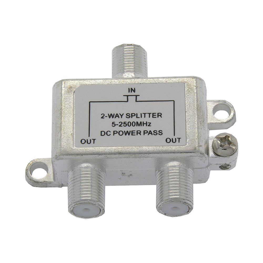2Way 2.5GHz Satellite TV Signal Splitter DC Power Pass 2Way 2.5GHz Satellite TV Signal Splitter DC Power Pass